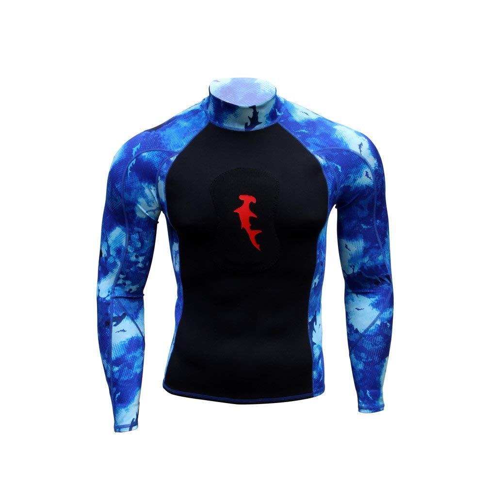 Hammerhead Spearguns - Ambush Long Sleeve Rashguard - HH Camo Blue - 4X-Large