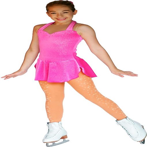 ChloeNoel Figure Skating Tan Footed Tights TF8830 w/ 2 Crystals Tan Adult Small
