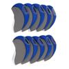 Jili Online 10 Pieces Neoprene Golf Iron Club Transparent Window Head Cover Protection Case Set Dark Blue view 4