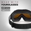 OutdoorMaster OTG Ski Goggles - Over Glasses Ski/Snowboard Goggles for Men, Women & Youth - 100% UV Protection (Black Frame + VLT 24% Orange Lens with REVO Silver) view 3