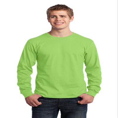 Port & Company - Long Sleeve Core Cotton Tee 3XL Lime