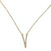 2018 20% OFF V Shaped, Yellow Gold Plated, Cubic Zirconia Pendant Necklace view 1