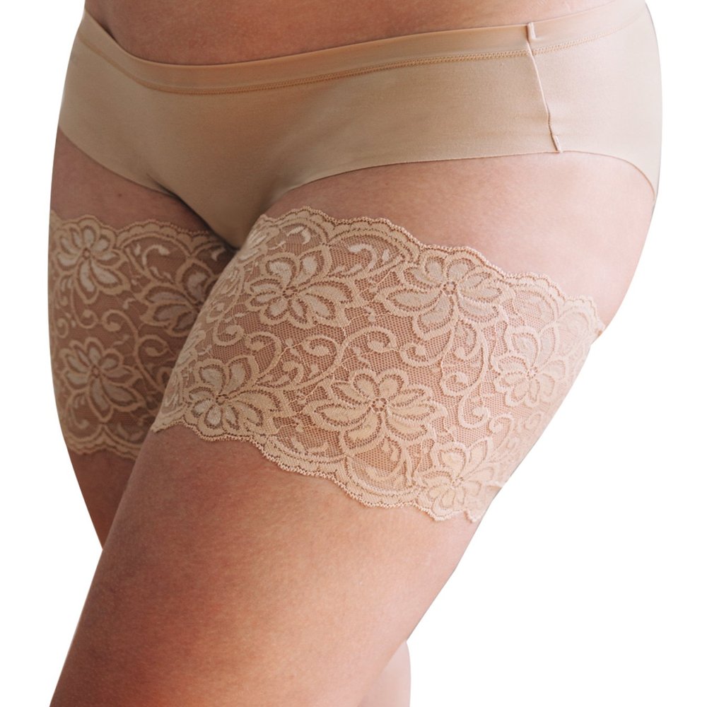 Bandelettes Original Patented Elastic Anti-Chafing Thigh Bands - Dolce Beige Size B (Medium)