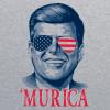 UGP Campus Apparel John F Kennedy Murica - 4th of July Memorial Day Patriotic USA T-Shirt - Medium - Sport Grey view 4