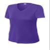 SPORT-TEK Women's PosiCharge Competitor V-Neck Tee | Workout T-Shirt for Spring & Summer Fashion, Athletic Fit Gym Clothing Purple view 4