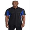SPORT-TEK Unisex Side Blocked Micropique Sport-Wick Polo, Black/True Royal, 5XL view 1