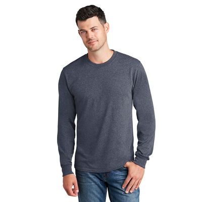 Port & Company Long Sleeve Core Cotton Tee-XL (Heather Navy)