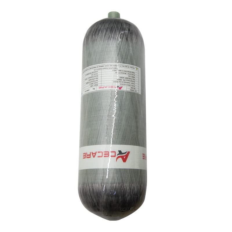 Acecare 9L - CE Approved- 4500Psi 300bar - HPA Carbon Fiber Cylinder Scuba Diving Tanks PCP Fill Refill Paintball Tanks M18X1.5