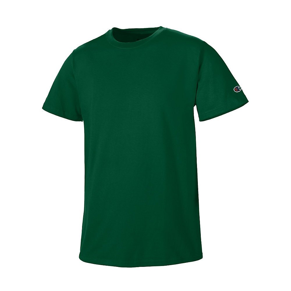 Champion Men's Basic Short Sleeve Tee Shirt_Dark Green_M