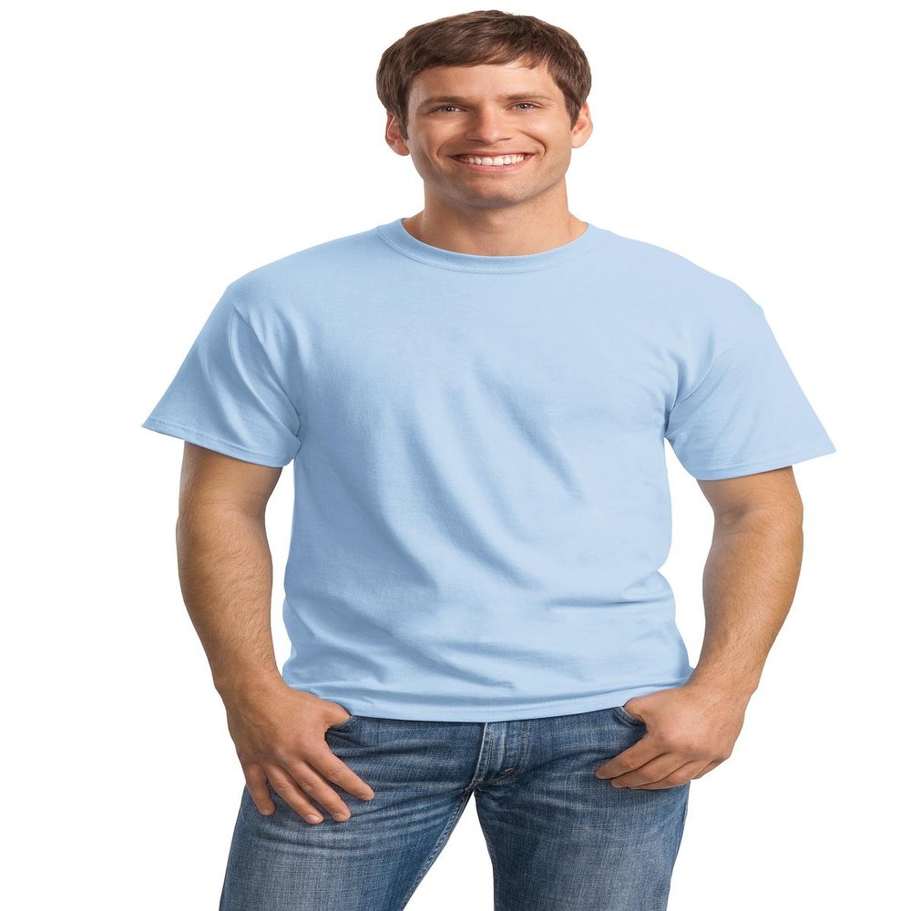 Hanes Men's TAGLESS ComfortSoft Crewneck T 4P_Light Blue_L