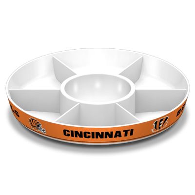 Fremont Die NFL Cincinnati Bengals Party Platter, 14.5" Diameter, 14.5" Diameter, White/Team Colors