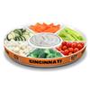 Fremont Die NFL Cincinnati Bengals Party Platter, 14.5" Diameter, 14.5" Diameter, White/Team Colors view 3