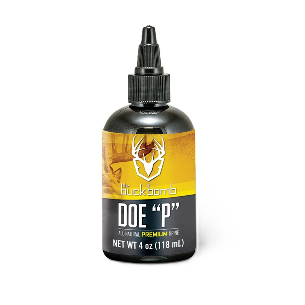 Hunters Specialties Buck Bomb Natural Doe P Liquid Scent w/Wicks | Deer Buck Lure Hunting Post/Pre Rut Scent Attractant for Hunting, 4 Oz (118 ml.)