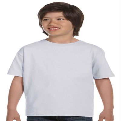 Hanes ComfortSoft Youth Short Sleeve T - ASH - X-Small