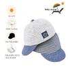 Baby Boy Baseball Cap Striped Sunhat Letter Sun Protection Hat,Sun Hat for Baby Boy and Baby Girl (Gray, 1pcs) view 2