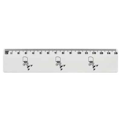 Azeeda 'Scoring Basketball Player' 15cm (6 Inch) White Plastic Ruler (RL00018393)