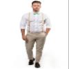 Armoniia Tan Suspenders & Bow Tie Set for Baby Toddler Boy Teen Men (5. Adult (5'8" - 6'8"), Tan Suspenders, Mint Bow Tie) view 3