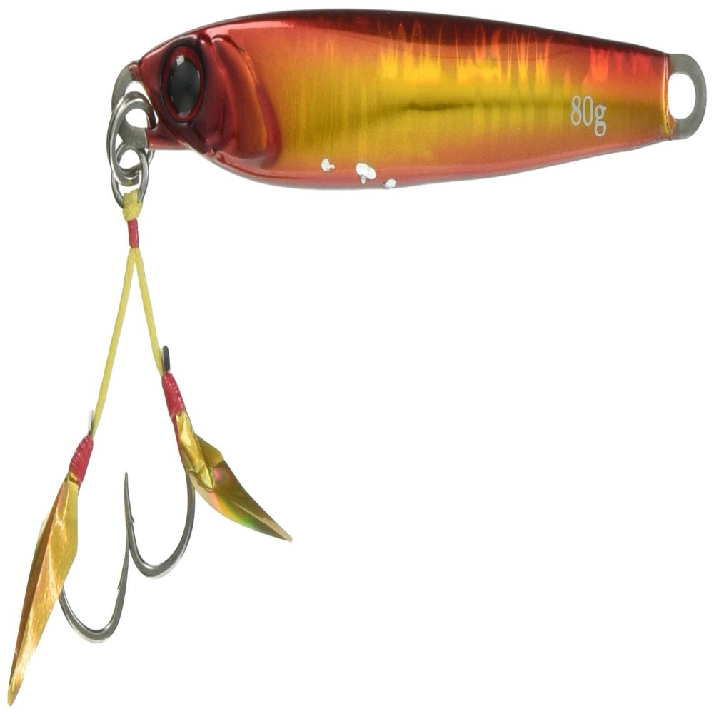 JACKALL Metal Jig Las Pateen TG 3.0 inches (76 mm), 2.8 oz (80 g), Red Gold/Magma Wave Holo Lure