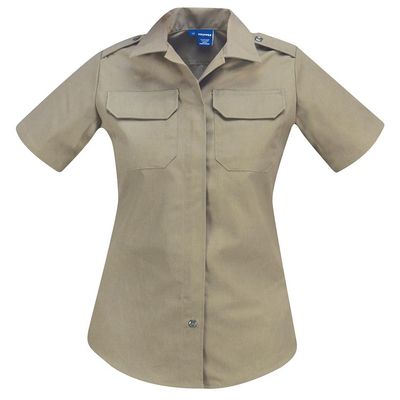 Propper Women's Short Sleeve Lds Shirt, Silver Tan, Medium
