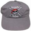 AES Surrender The Booty Pirate Grey Washed Distressed Drab Embroidered Cap Hat view 3