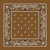 Brown Paisley Bandana - Single Piece 22x22 view 1