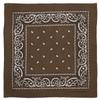 Brown Paisley Bandana - Single Piece 22x22 view 2