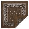 Brown Paisley Bandana - Single Piece 22x22 view 3