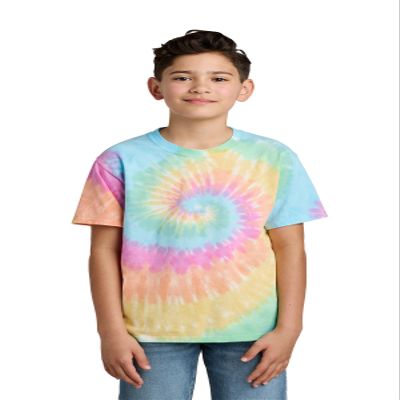 Port & Company Youth Tie-Dye Tee-PC147Y-XL-Pastel Rainbow