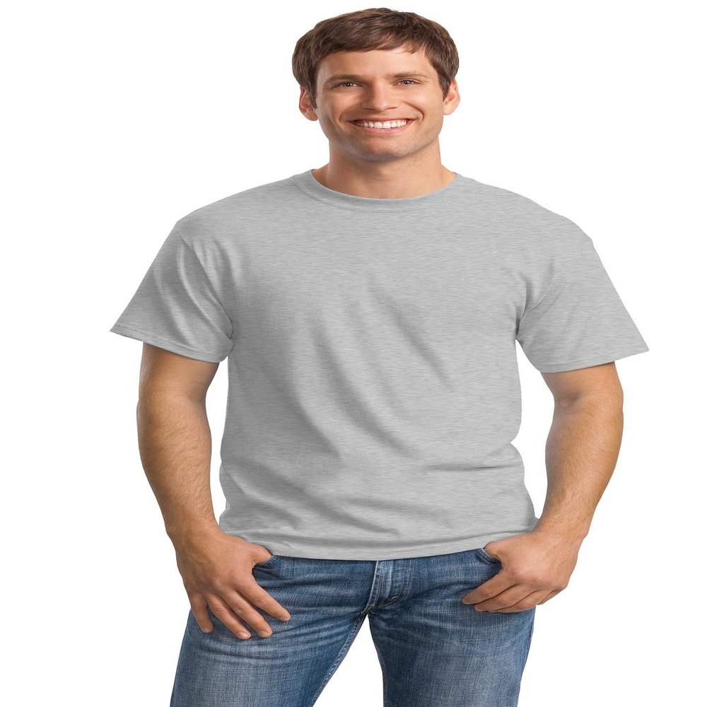 Hanes Men's TAGLESS ComfortSoft Crewneck T 4P_Light Steel_M