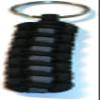 RedVex Thin GrayLine Paracord Cobra Style Key Chain/Key Fob - Black with Gray Line - Choose Length (Qty-1) (6") view 2