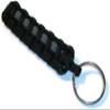 RedVex Thin GrayLine Paracord Cobra Style Key Chain/Key Fob - Black with Gray Line - Choose Length (Qty-1) (6") view 3