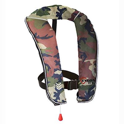 Eyson Inflatable Life Jacket Inflatable Life Vest for Adult Classic Manual (Green Camouflage)