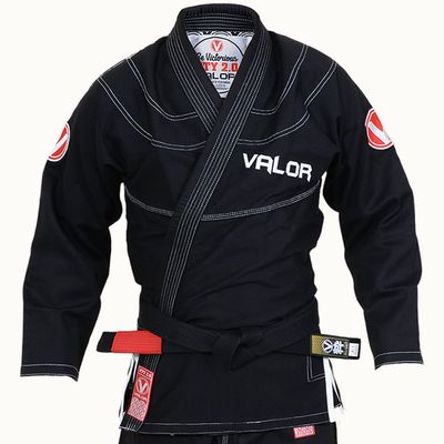 Kids Valor Victory 2.0 Premium BJJ GI - Black | Free White Belt (M3)