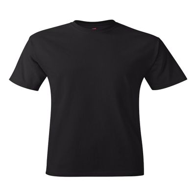 Hanes TAGLESS T-Shirt_Black_S