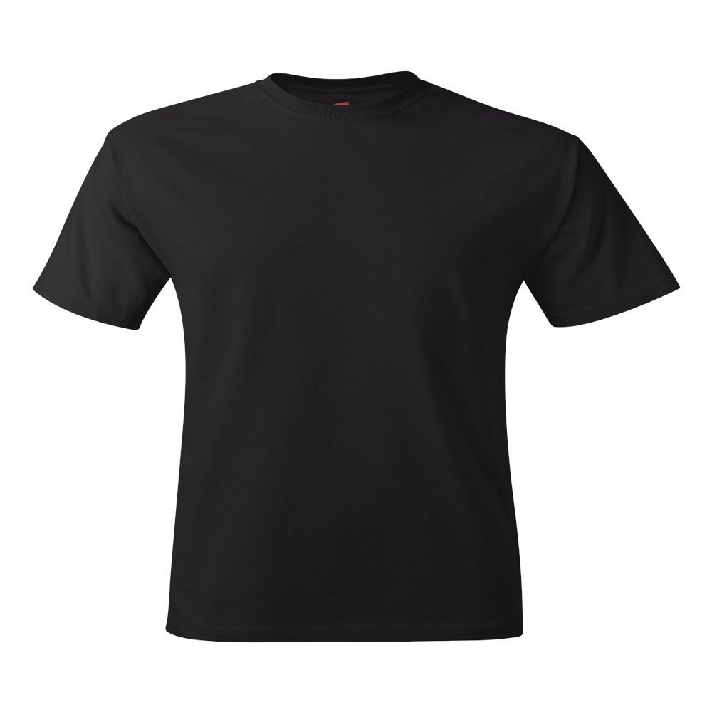 Hanes TAGLESS T-Shirt_Black_S
