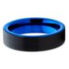 6mm Blue Tungsten Ring,Blue Wedding Ring,Tungsten Wedding Band,Tungsten Carbide Ring,Black Wedding Ring,Anniversary Ring,Tungsten Carbide view 2