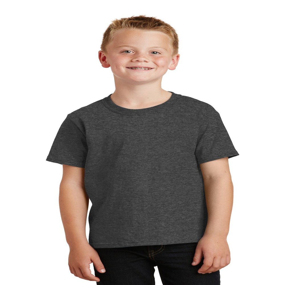 Port & Company - Youth Core Cotton Tee XL Dark Heather Grey