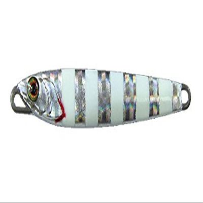 JACKALL Metal Jig, Raspateen, TG, 3.0 inches (76 mm), 2.8 oz (80 g), Glow Stripe/Border Holo Lure
