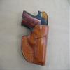 Rock Island Baby Rock 380 Leather Clip On OWB Belt Conceal Holster CCW - TAN RH view 1