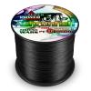 Ashconfish Braided Fishing Line-16 Strands Hollow Core Fishing Wire 1000M/1093Yards 150LB Abrasion Resistant Incredible Superline Zero Stretch Ultrathin Diameter Woven Thread Black view 1