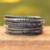 10 Black and White Recycled Flip Flop Bracelets Hand Made in Africa view 3
