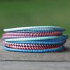 10 Black and White Recycled Flip Flop Bracelets Hand Made in Africa view 4