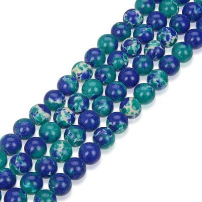 1 Strand Adabele Natural Chrysocolla Impression Aqua Terra Jasper 4mm Round Loose Beads Sea Sediment Gemstone Spacer for Craft Jewelry Making (90-95pcs) GX1-4