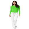 Adar Underscrubs for Women - Long Sleeve Underscrub Comfort Tee - 2900 - Neon Lime Green - XL view 4