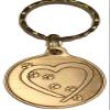 You Had Me At Woof Dog Pet Heart Bronze Keychain Paw Print Design view 2