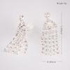 Grace Jun Bridal Silver Plated Rhinestone Crystal Long Tassel Clip on earrings Non Piercing for Women (38) view 4