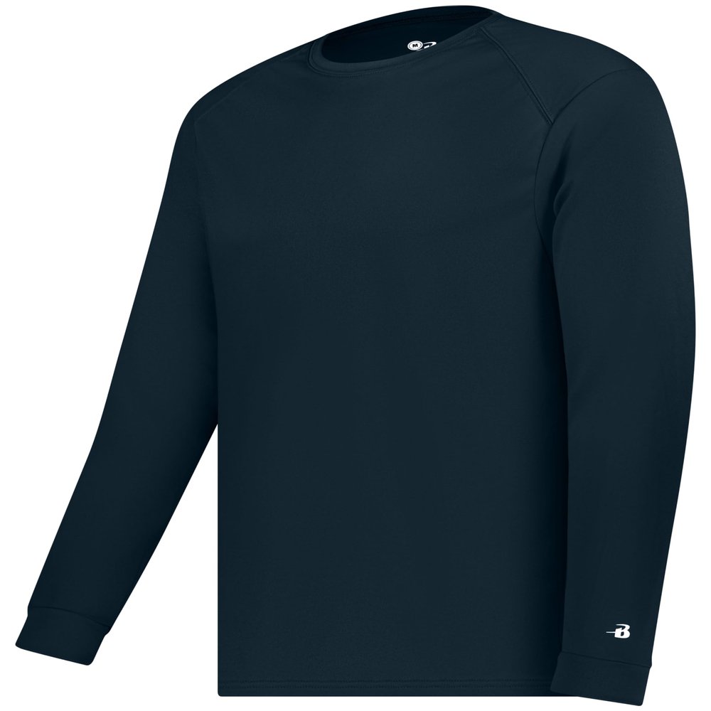 Badger Sports B-Core L/S Tee Navy Large