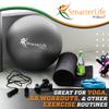 SmarterLife Exercise Ball Yoga Ball for Fitness, Balance, Stability, or Pregnancy, Gym Ball for Core Workout, Physical Therapy, Yoga Ball Chair for Office, Anti-Slip Anti-Burst (65 cm, Silver) view 2