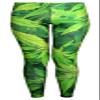 Sister Amy Women's Digital Animal Printed Ankle Elastic Tights Legging Green Leaf US XXL view 1