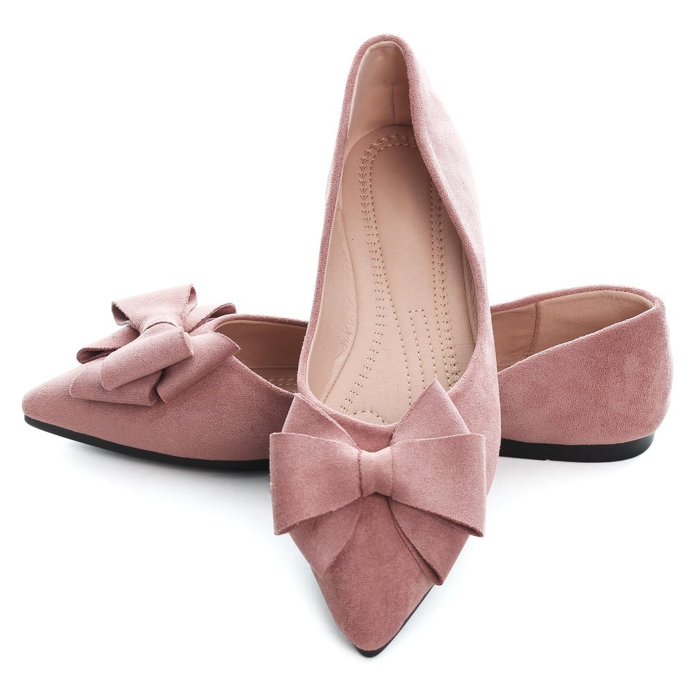 Dear Time Women Casual Comfortable Slip On Ballets Flats Pointy Toe Elegant Wedding Flat Shoes Light Purple-7490 US 9.5